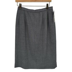 Pendleton Petite seasonless Wool Pencil Skirt navy blue pattern USA Size 10Pnew